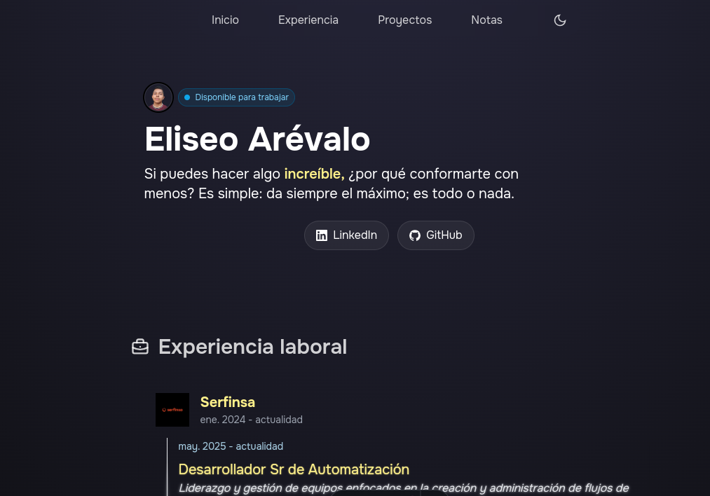 Eliseo Arévalo - Fullstack Developer | .NET & JavaScript