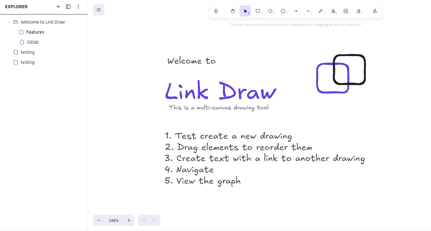 Captura de pantalla del proyecto Link Draw